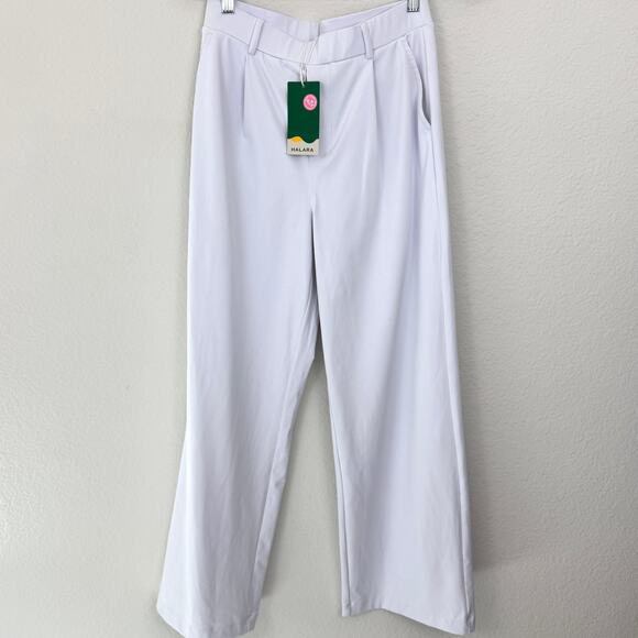 HALARA Pants - Halara Womens High Waist Flare Leg Pants Size M Office Work Summer White